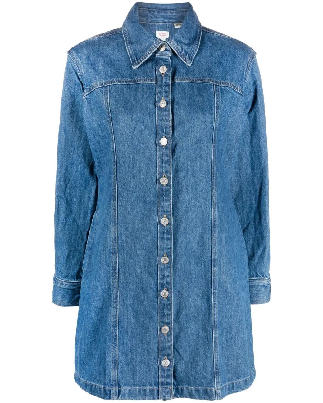 Levi's Button-Up Mini-Jurk in het Blue