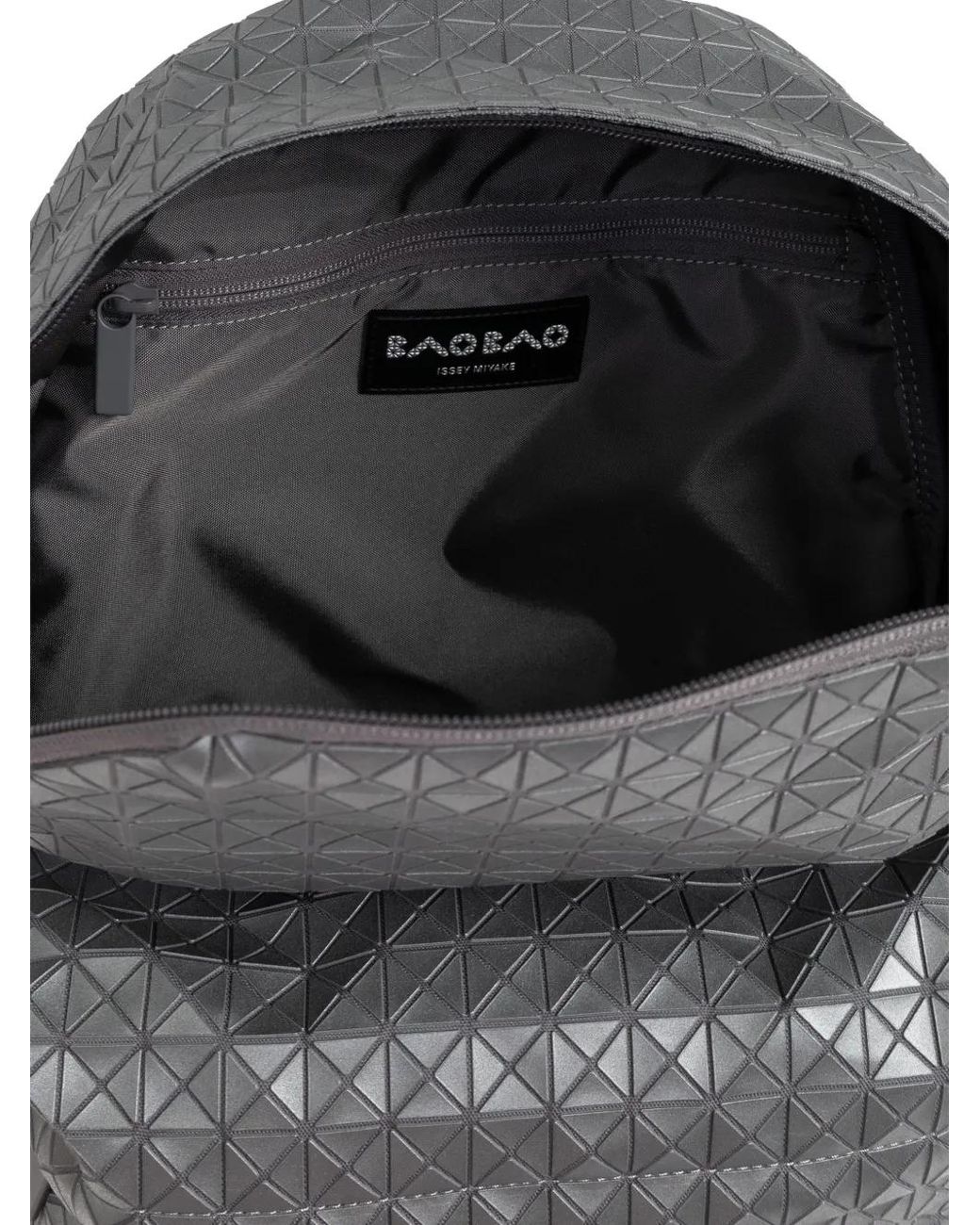 Issey Miyake Gray Geometric-Pattern Backpack for men
