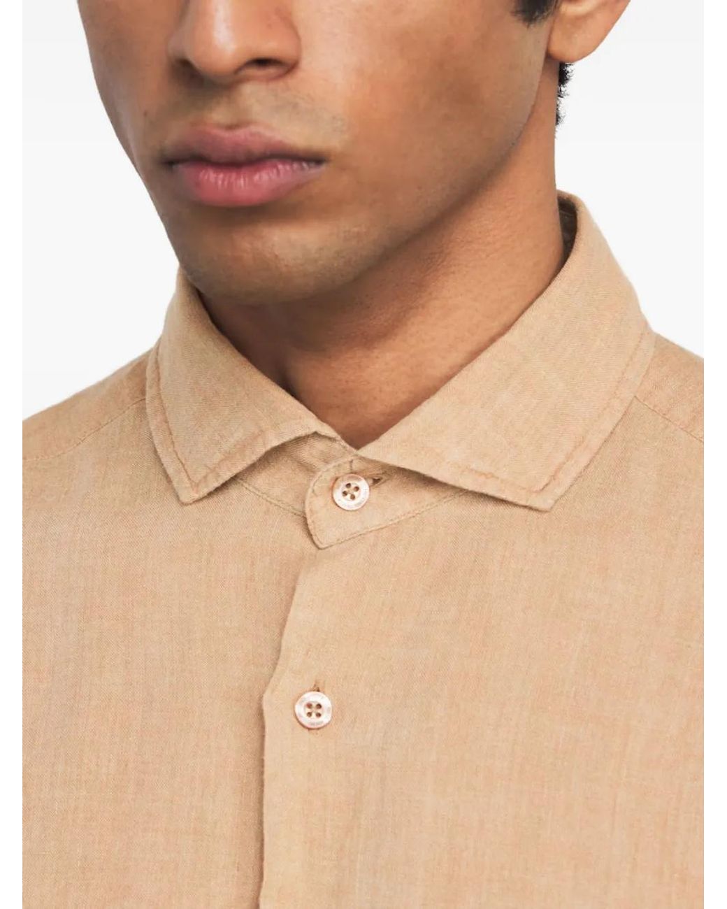 Frescobol Carioca Natural Chemise À Boutonnière Sur Le Devant for men