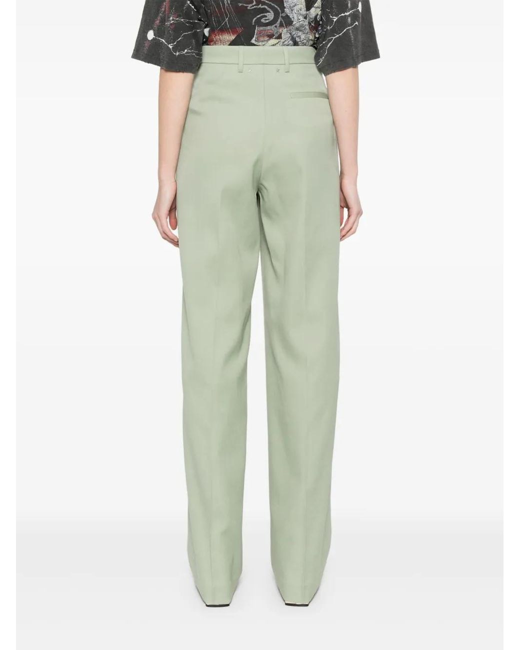 Golden Goose Deluxe Brand Green Straight Trousers
