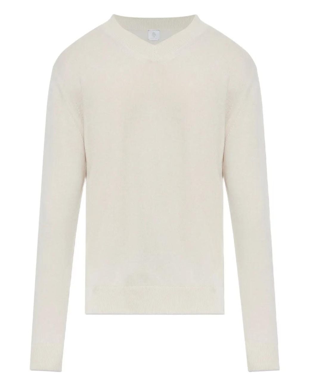 Eleventy White V-Neck Jumper for men