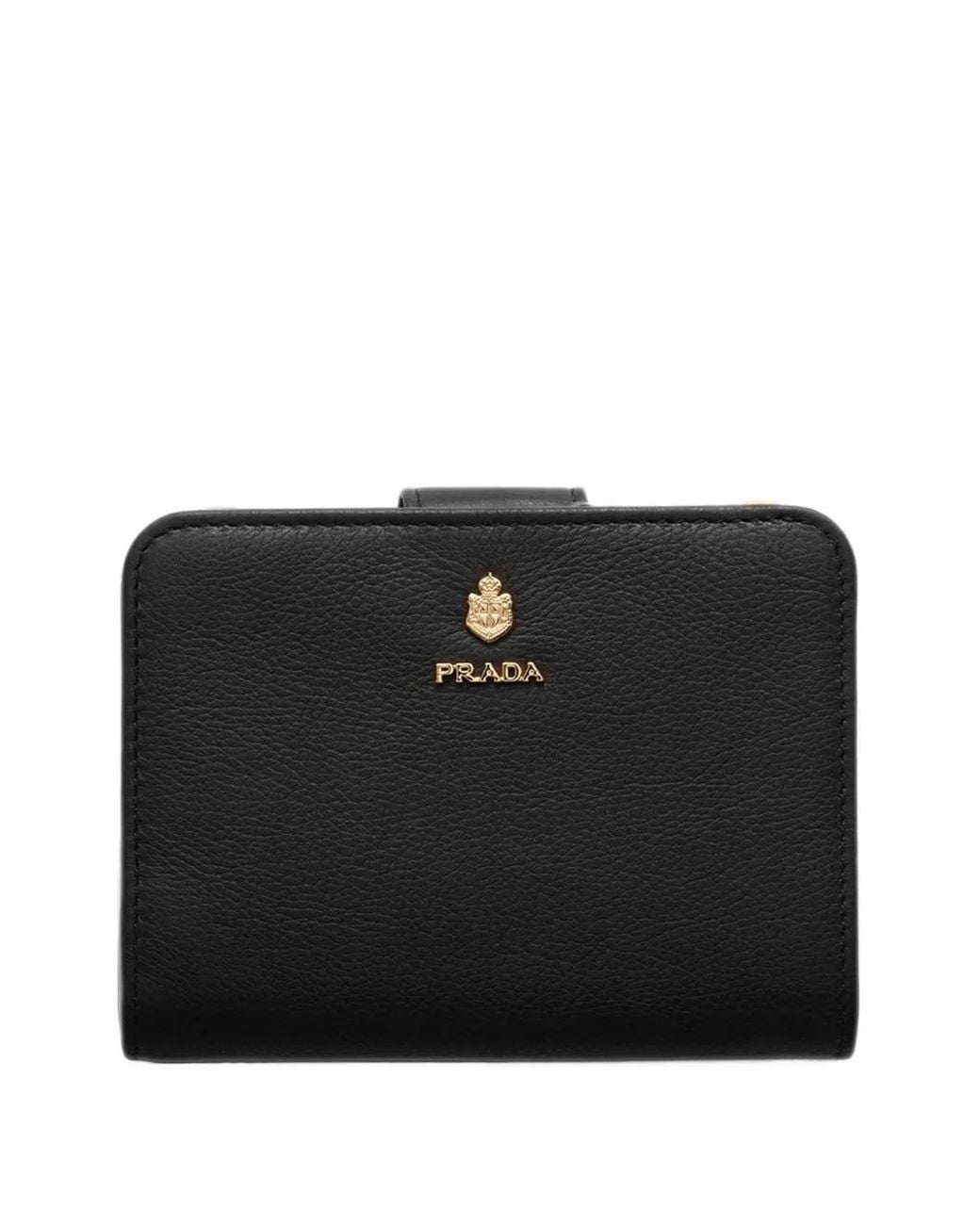 Prada Leren Portemonnee in het Black