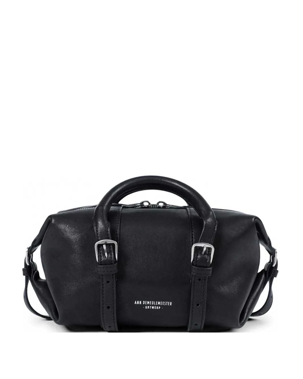 Ann Demeulemeester Black Small Terra Buckle Tote Bag