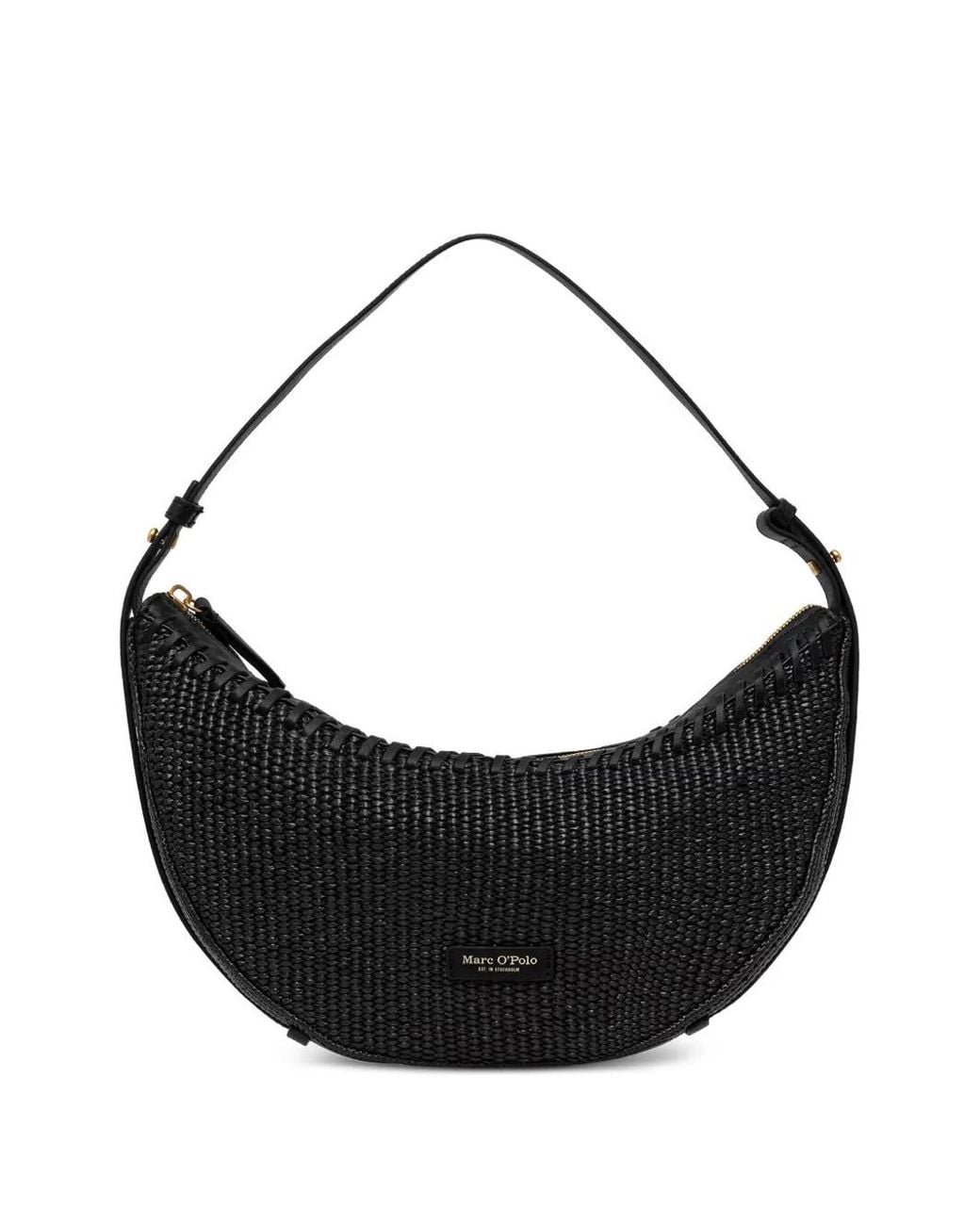 Marc O' Polo Black Woven Shoulder Bag