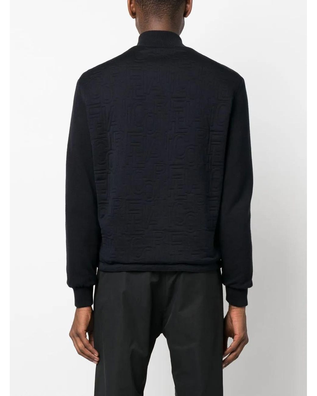 Chaqueta Bomber Con Logo Corneliani de hombre de color Black