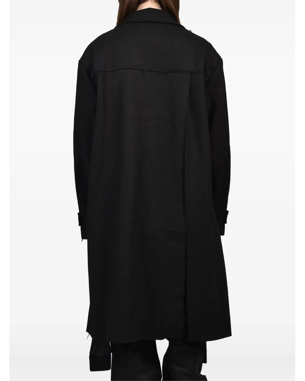 Troubled Waters Black Lieutenant's Frayed Coat for men