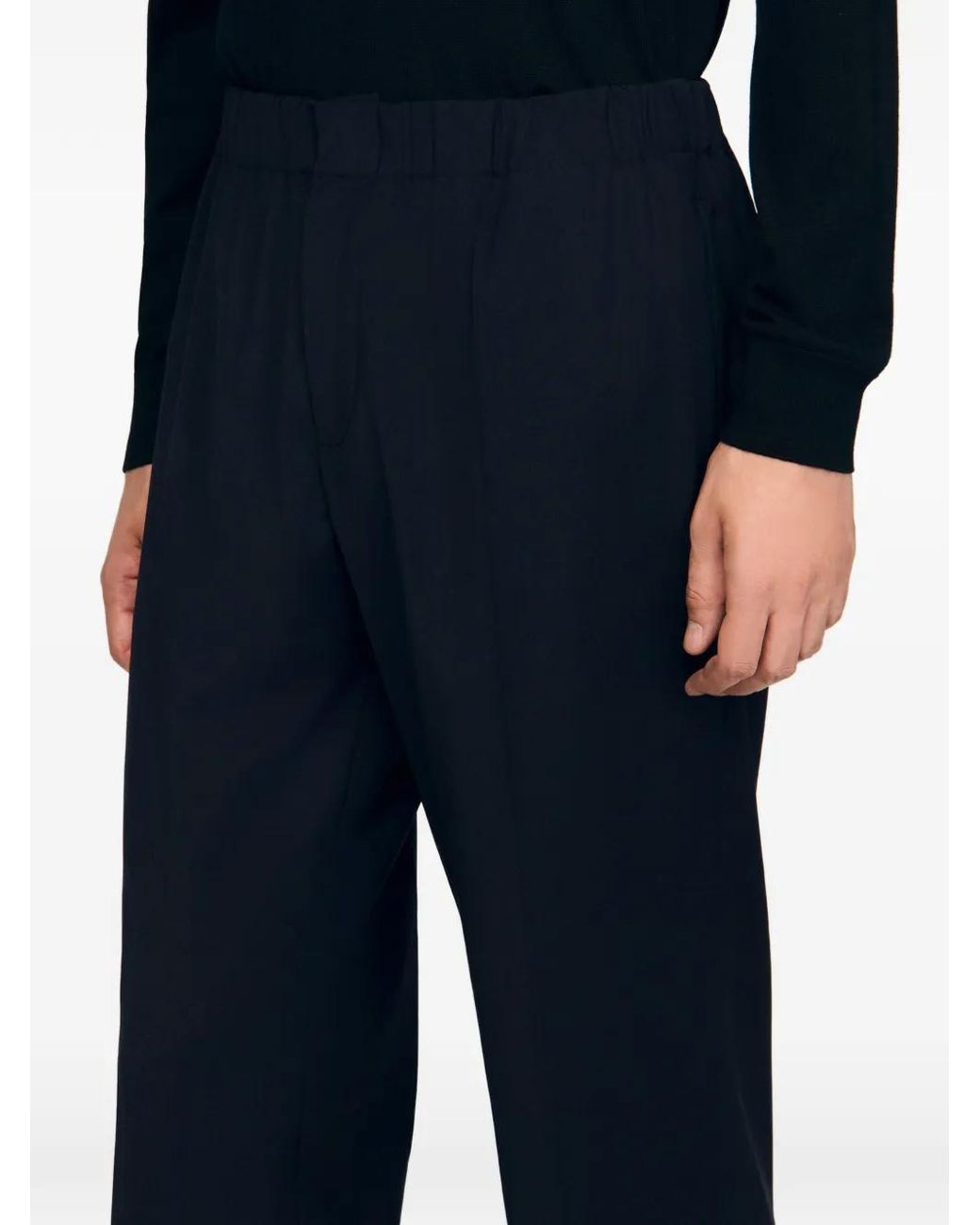 Sandro Blue Wide-Leg Trousers for men