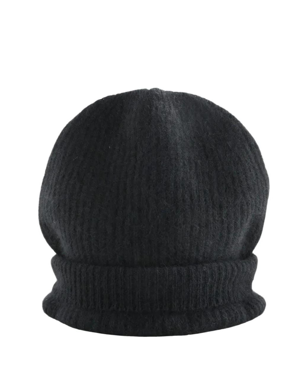 Uma Wang Black Soft Beanie Hat