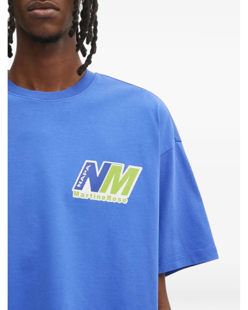 Napapijri Blue X Martine Rose Logo-Print T-Shirt for men