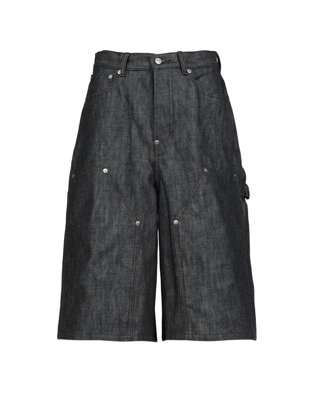 Rivet & Hide Gray Short Super Baggy À Double Renfort Aux Genoux for men