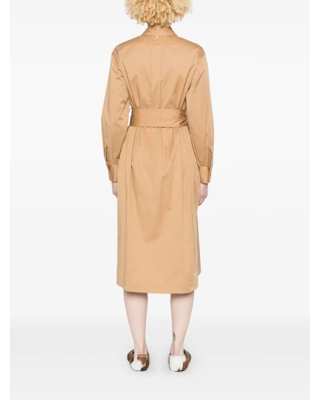 Lorena Antoniazzi Natural Belted Midi Dress