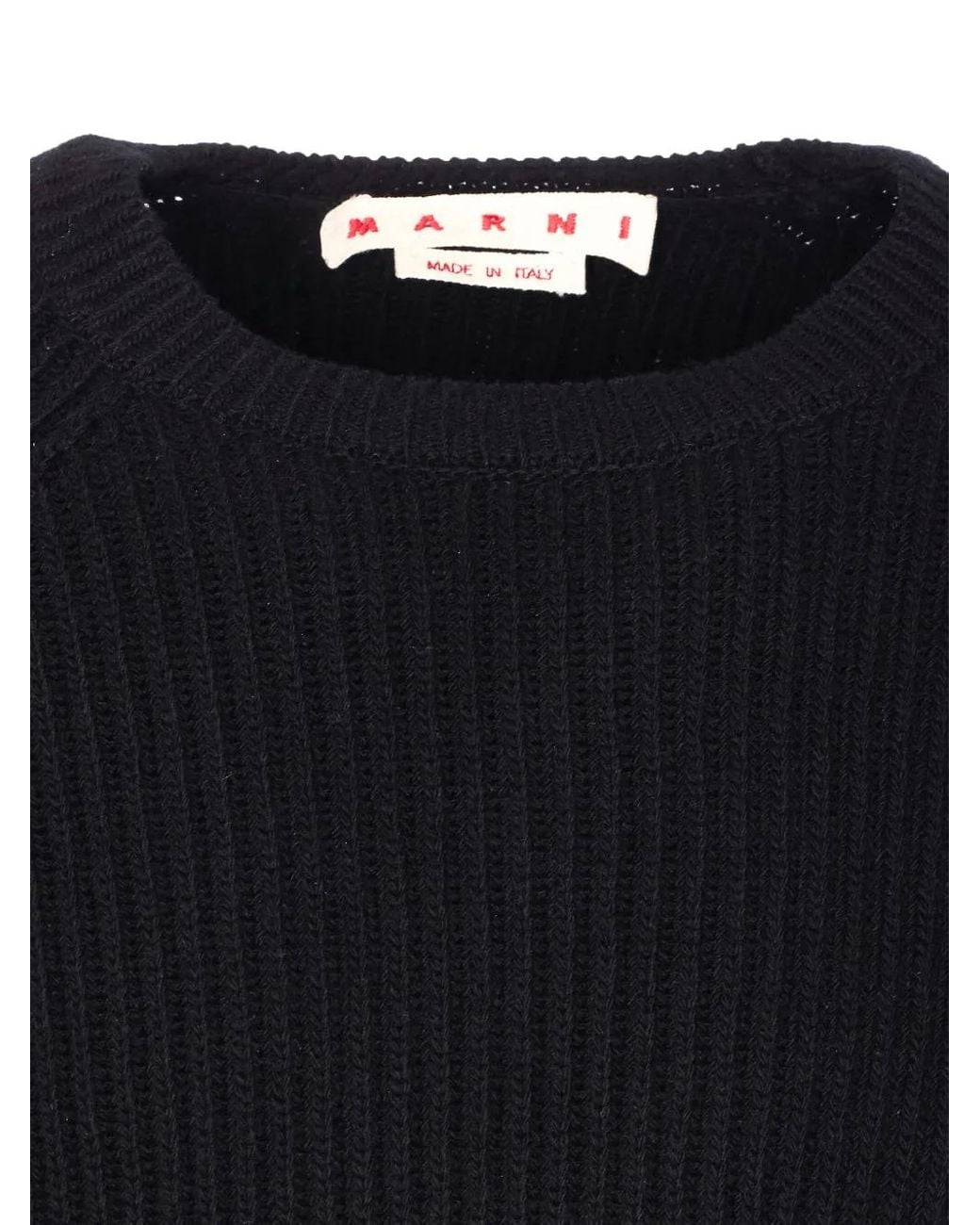 Marni Blue Ribbed Wool Sweater for men