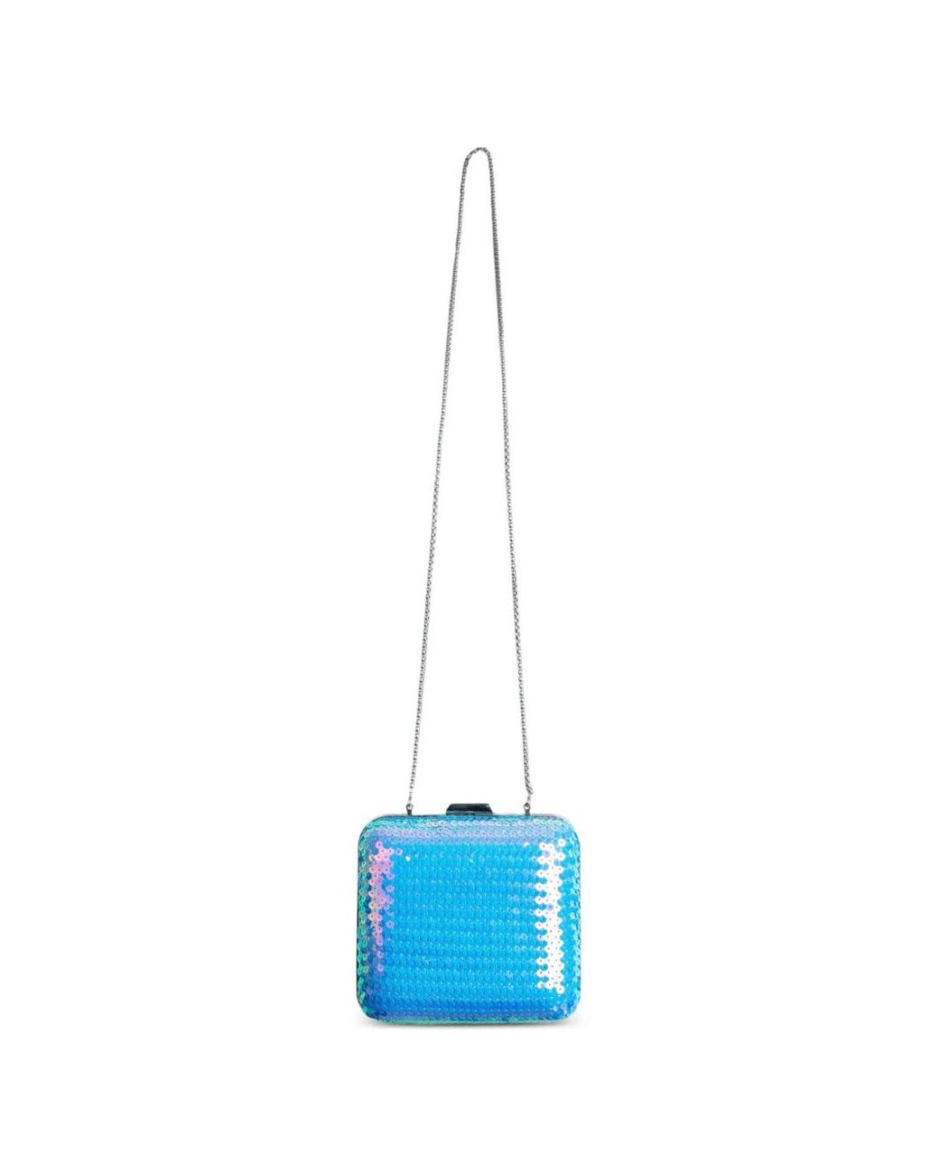 Gemy Maalouf Blue Sequin-Embellished Clutch Bag