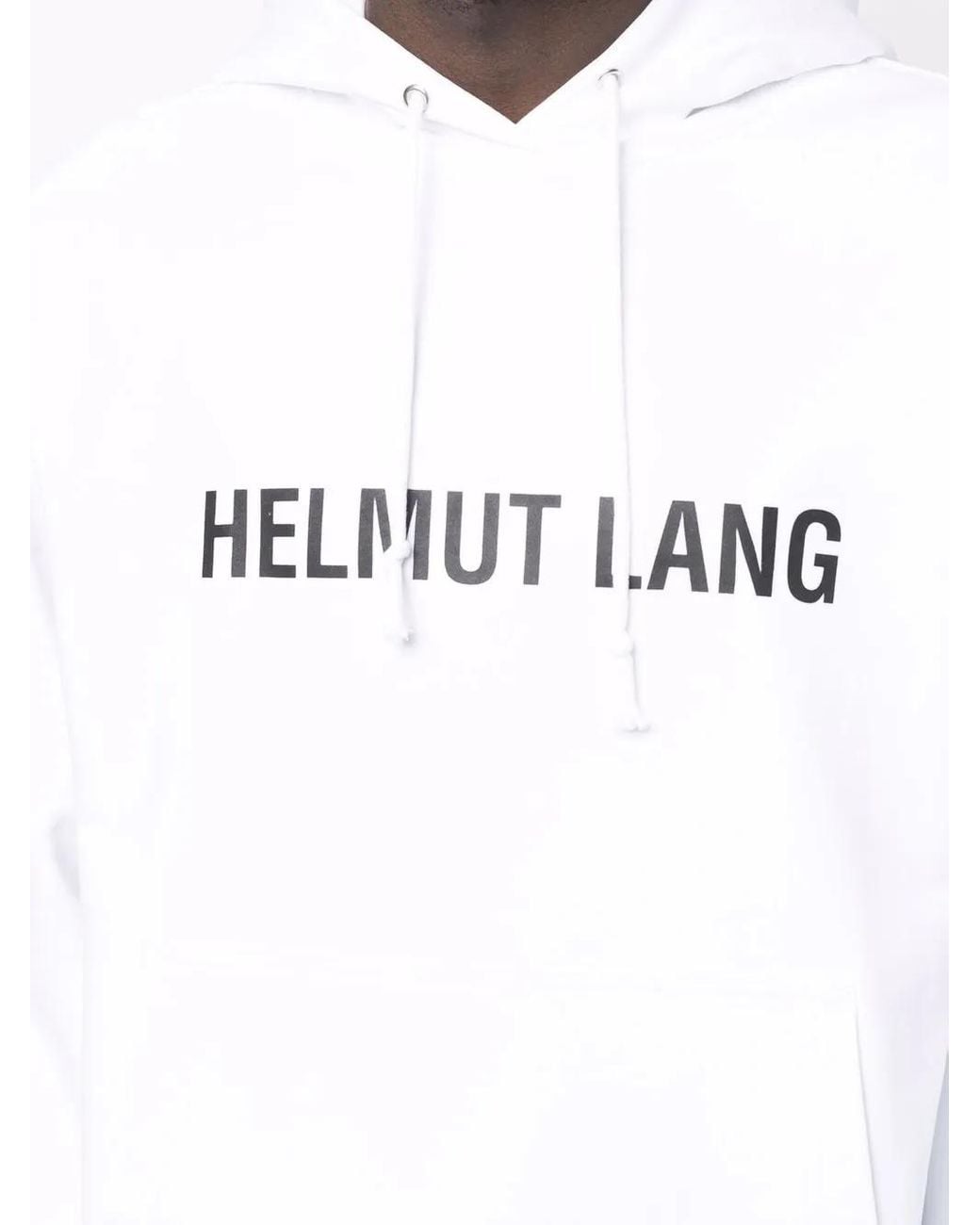 Helmut Lang White Core Logo Popover Hoody for men