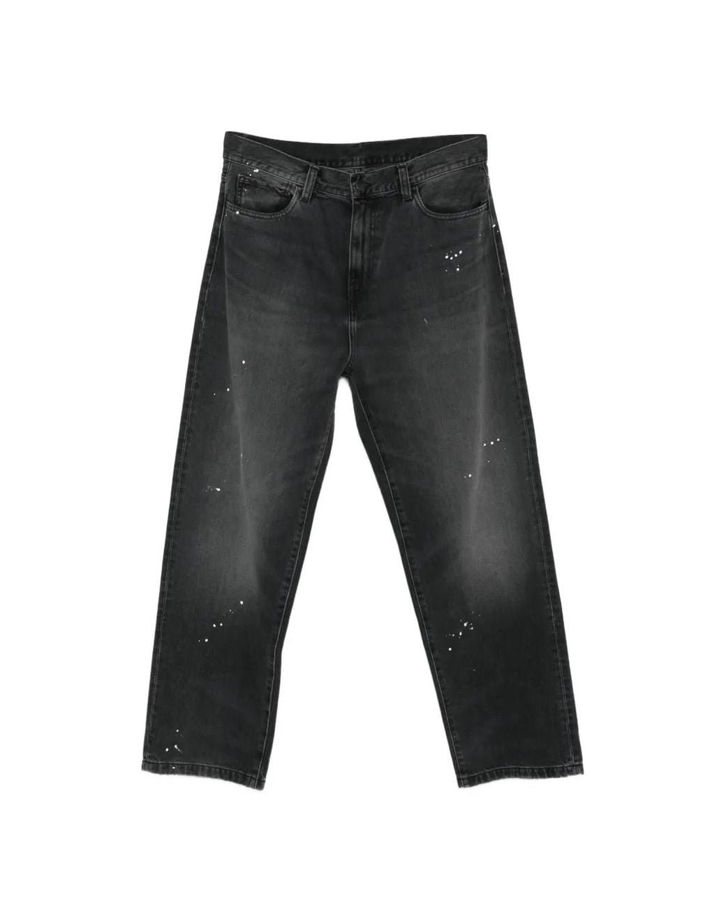 Carhartt Gray Cotton Denim Jeans With Lined Interior for men