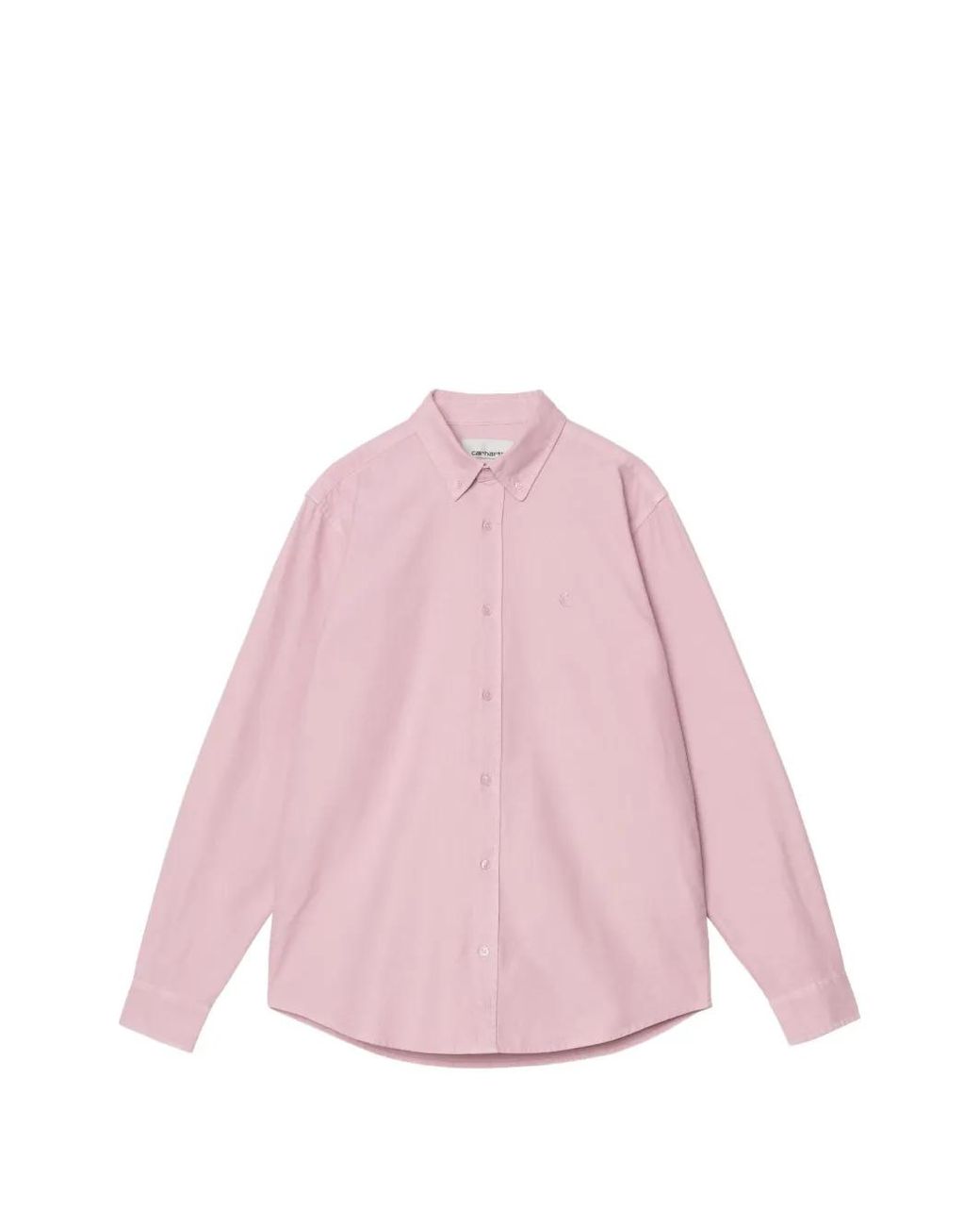 Carhartt Pink Bolton Logo-Embroidered Button-Down Shirt for men