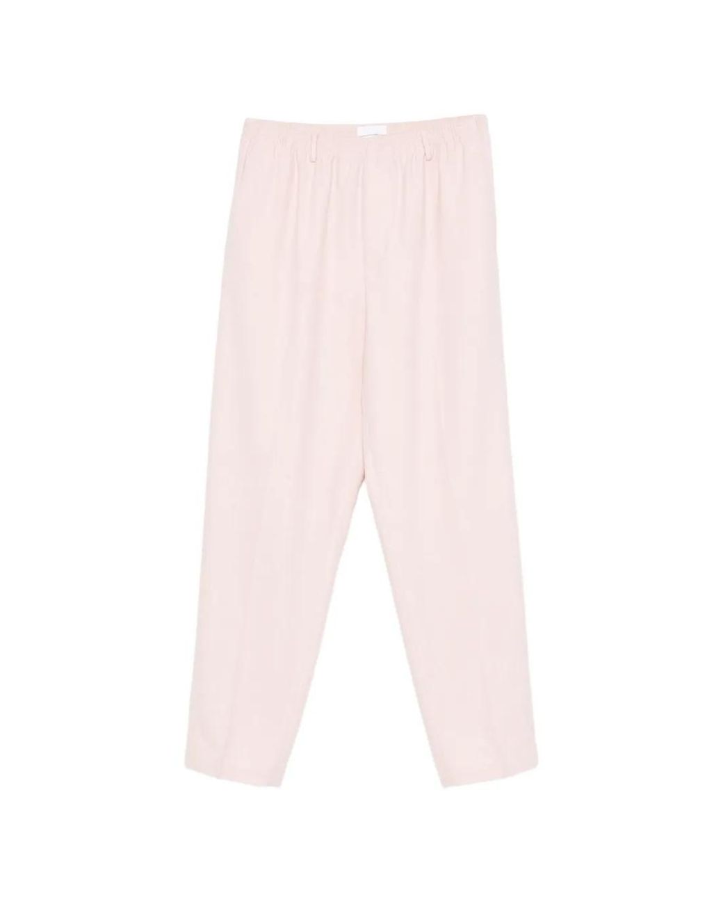 Cellar Door Pink Elasticated-Waistband Wool Trousers for men