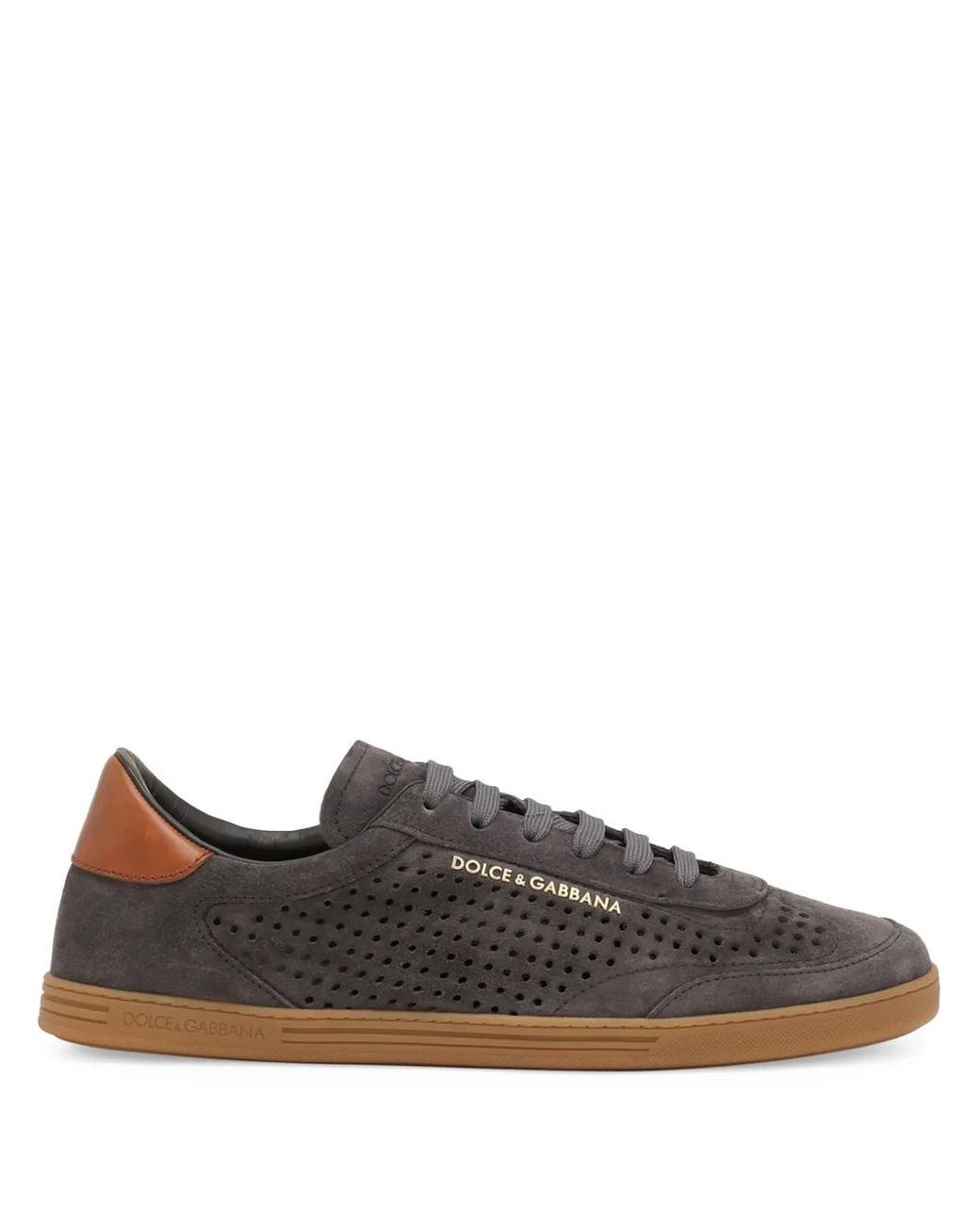 Dolce & Gabbana Brown Suede Saint Tropez Sneakers for men