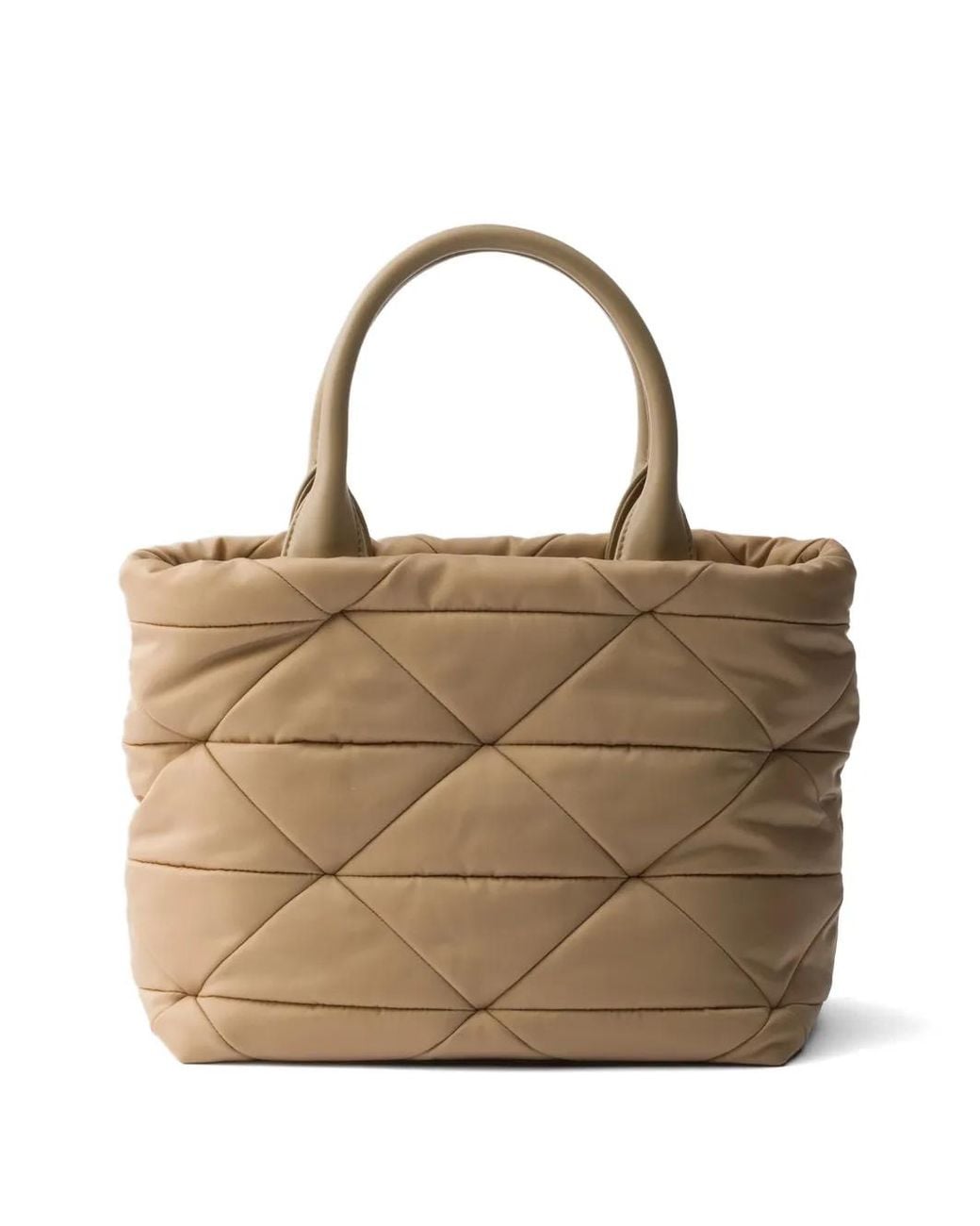 Prada Natural Small Padded Re-Nylon Tote