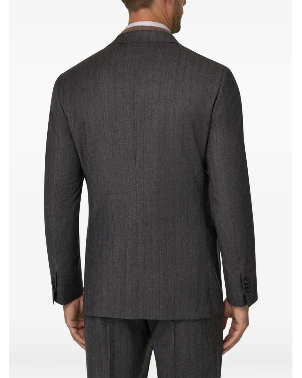 Boggi Black Pinstriped Wool Suit for men