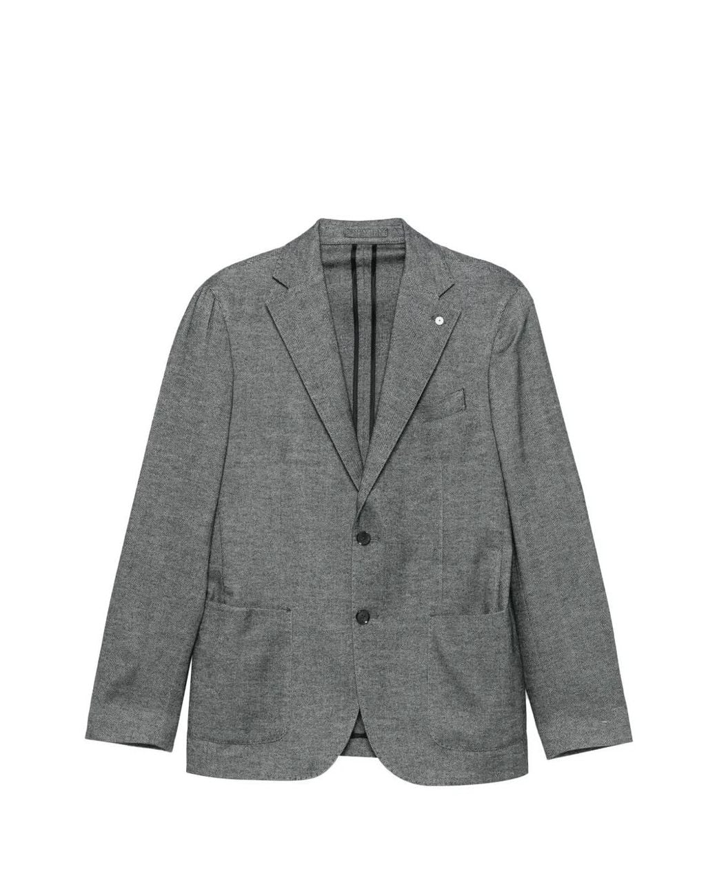 L.b.m. 1911 Gray Blazer En Cachemire À Chevrons for men
