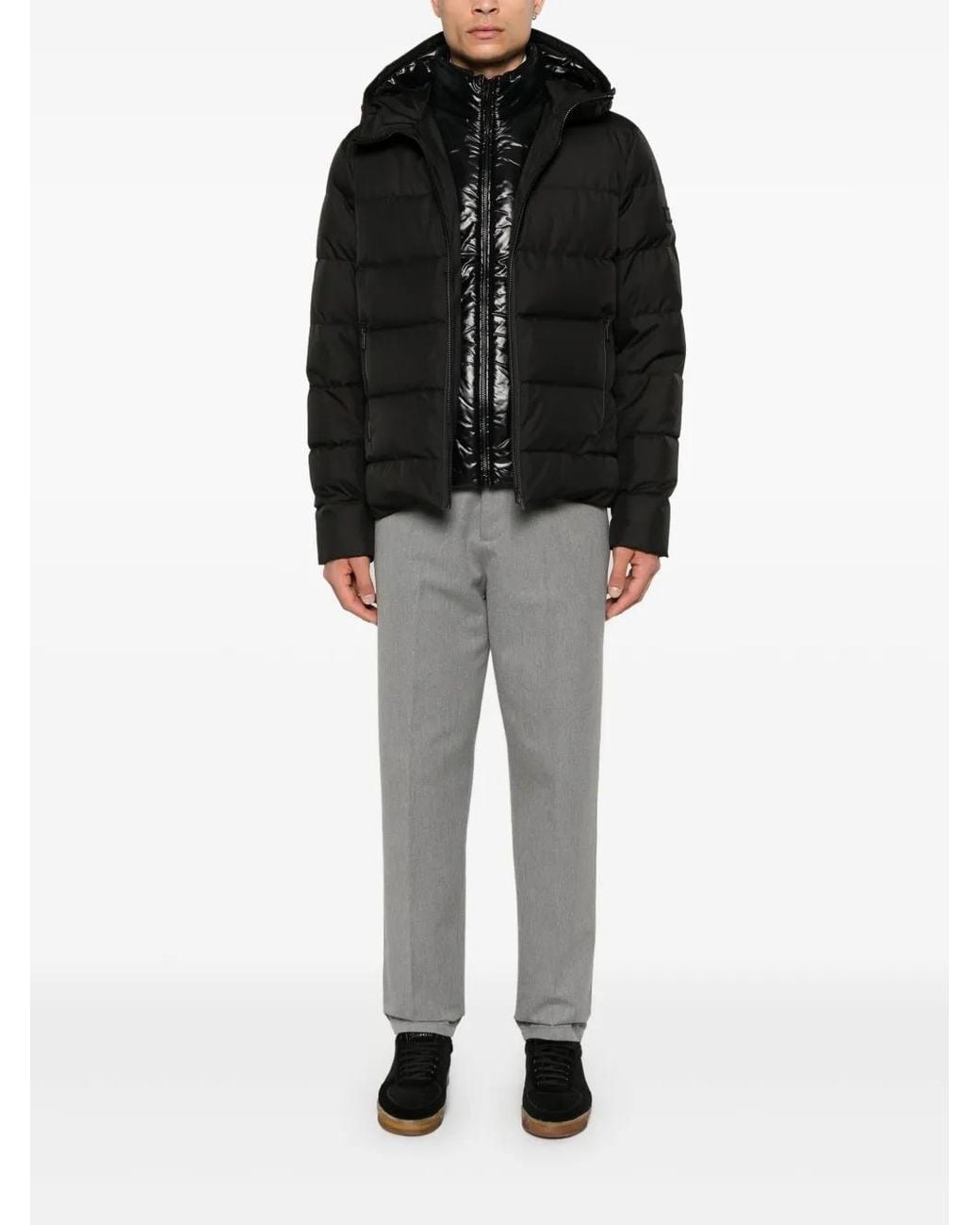 Fay Black Double-Front Jacket for men