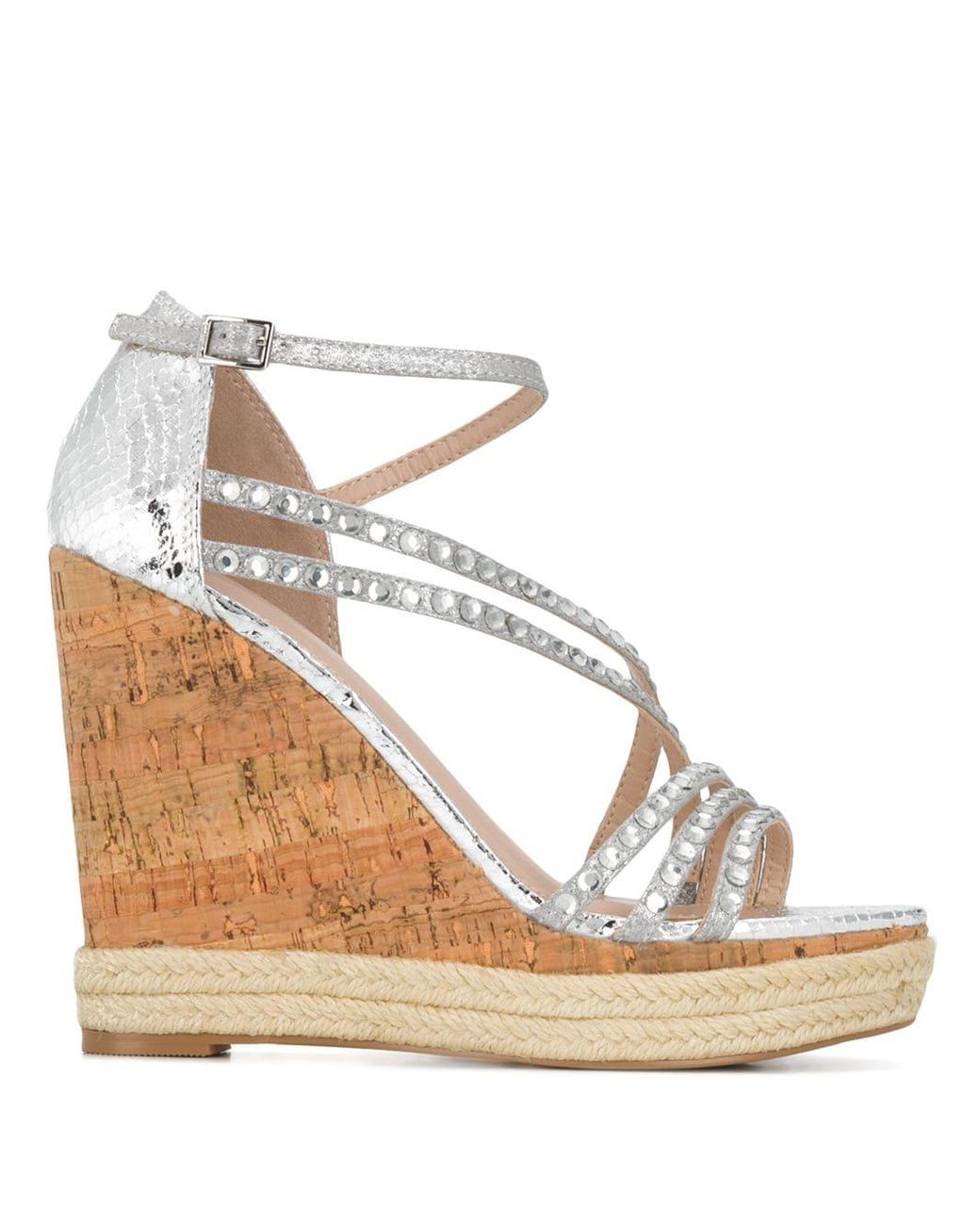 kurt geiger silver espadrilles