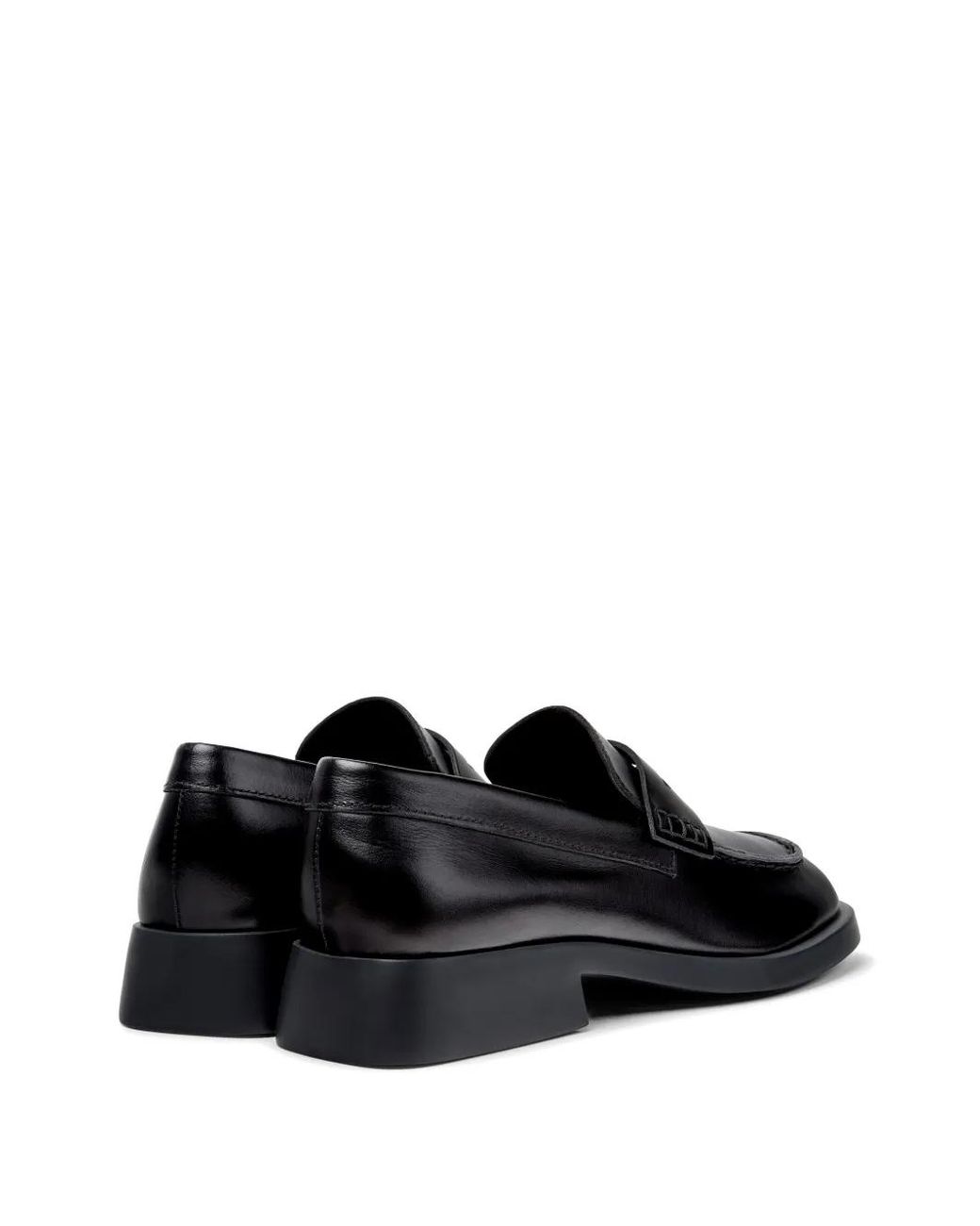 Camper Black Donna Smooth Leather Loafers