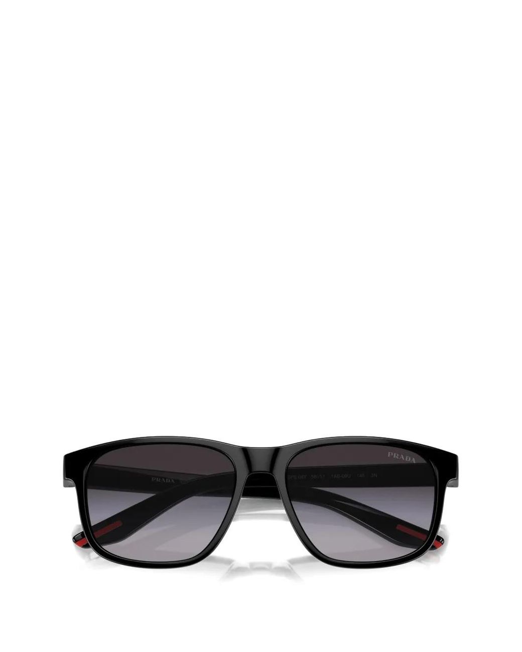 Prada Linea Rossa Rectangle-Frame Sunglasses in Black for Men | Lyst UK