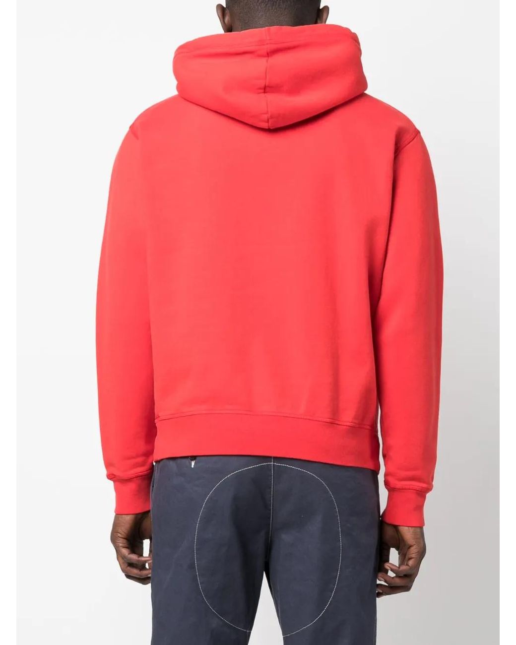 DSquared² Red Graphic-Print Cotton Hoodie for men