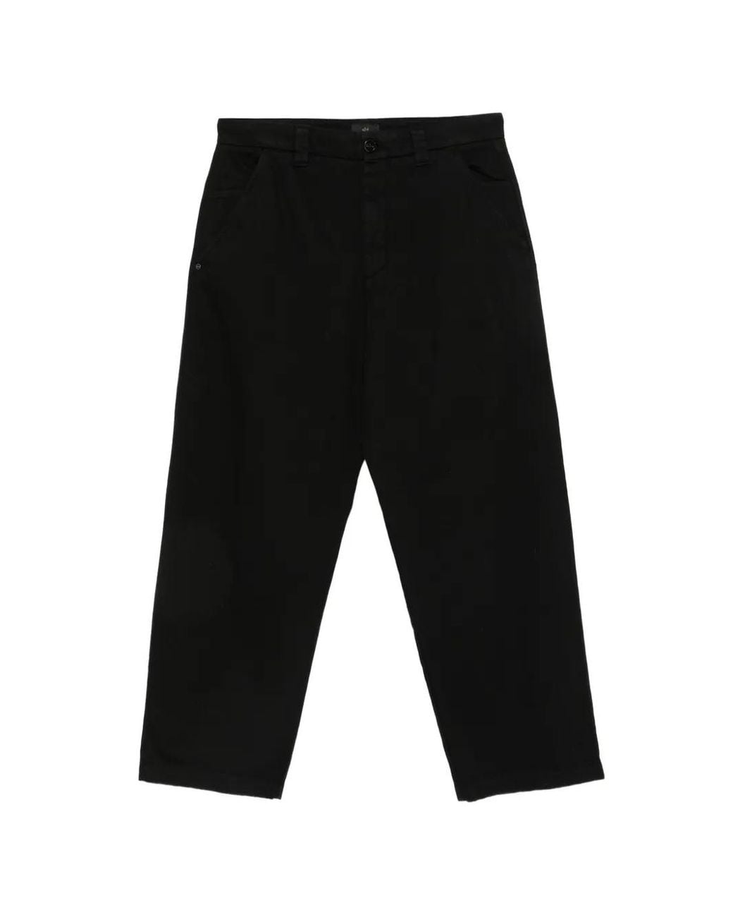 Paul & Shark Black Straight-Leg Cotton Trousers for men