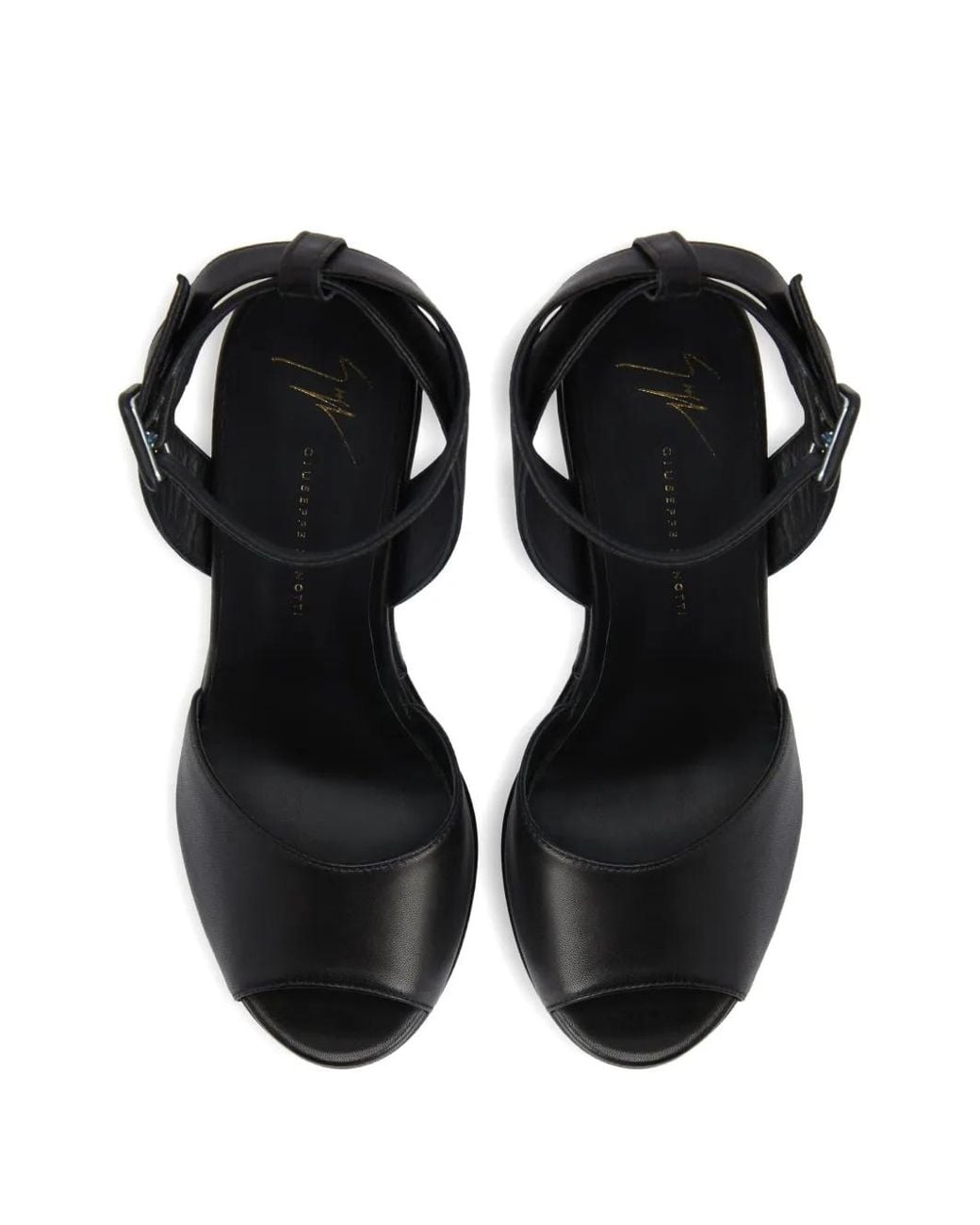 Giuseppe Zanotti Black Tarifa Platform Ankle-Strap Sandals