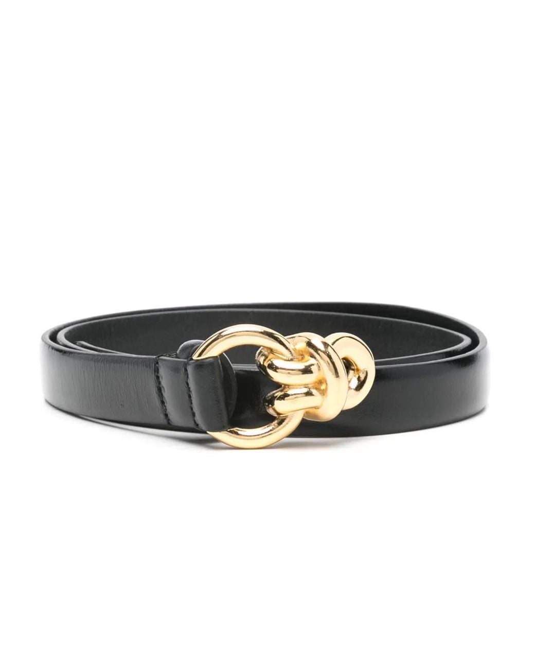 Sandro Black Slim Leather Belt