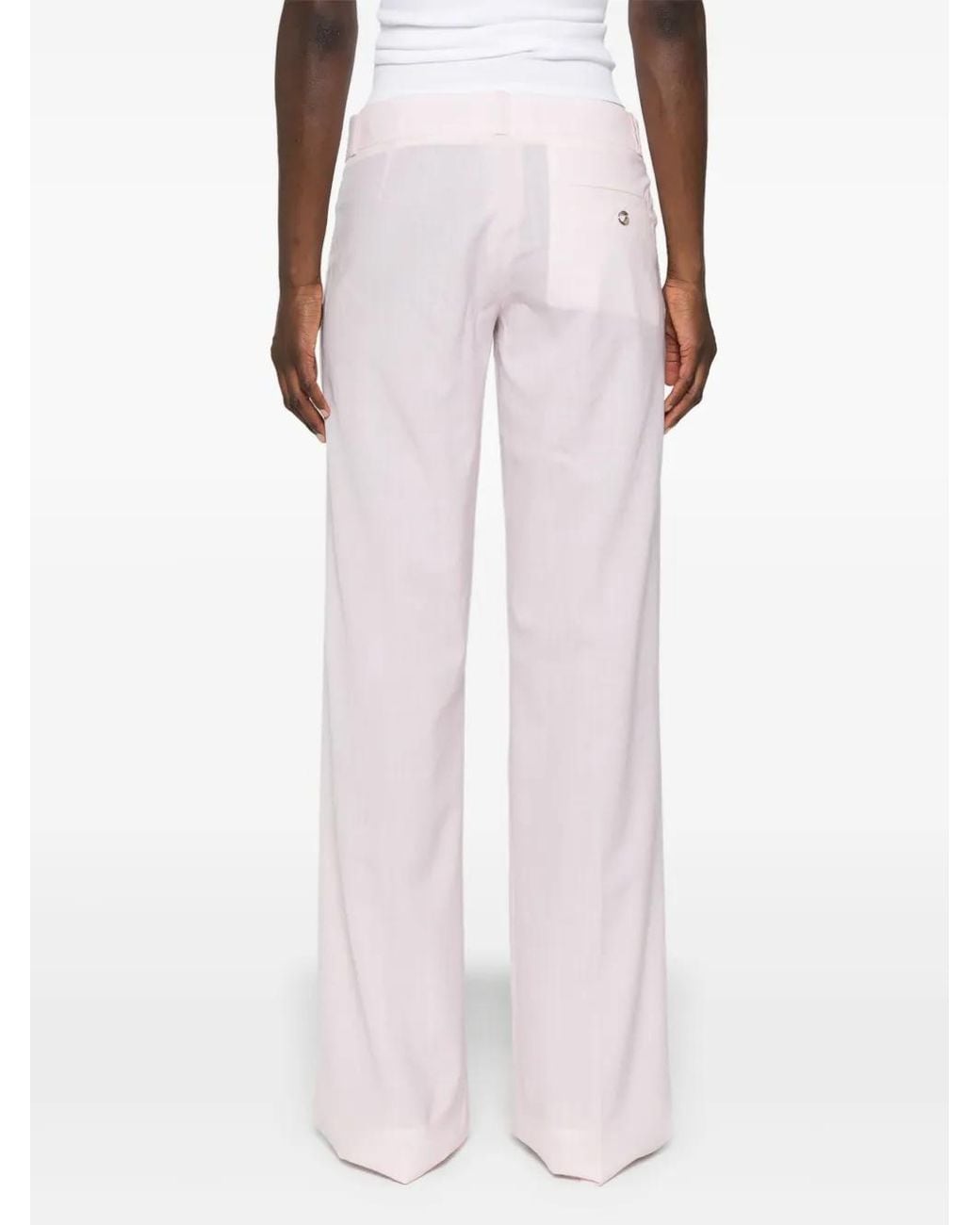Coperni Geruite Flared Pantalon in het Pink