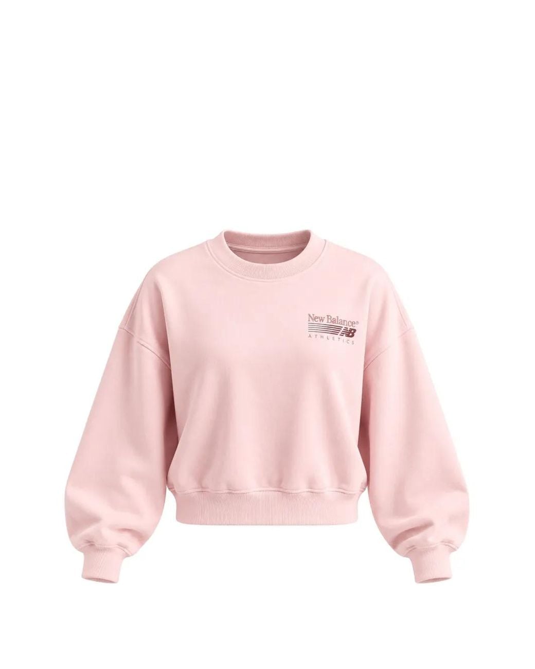 New Balance Pink Logo-Print Sweatshirt