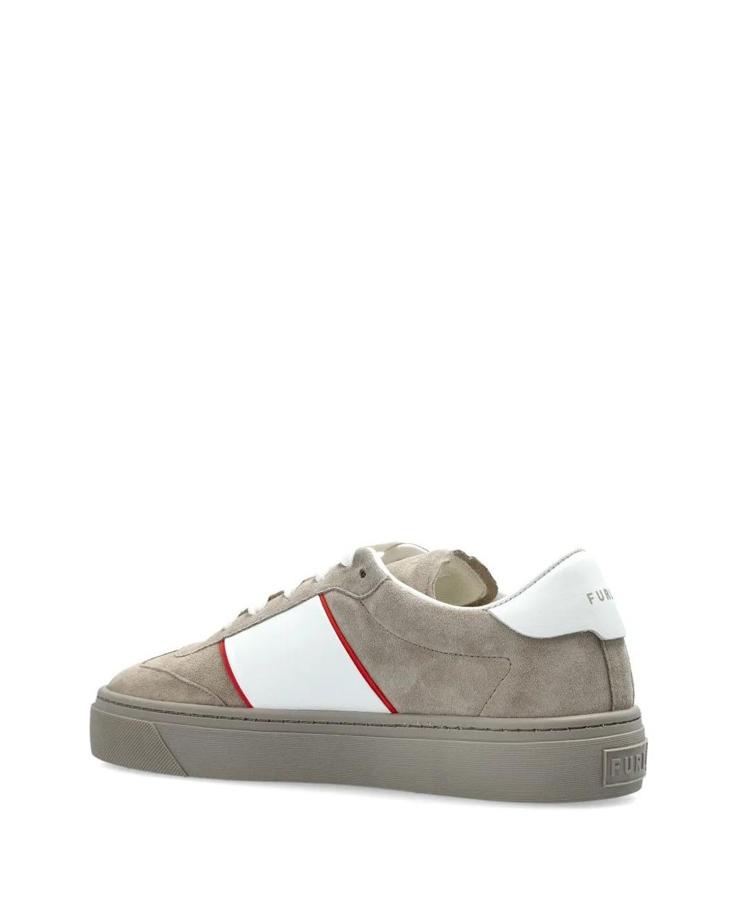 Furla White Enjoy Lace Uo Suede Leather Sneakers