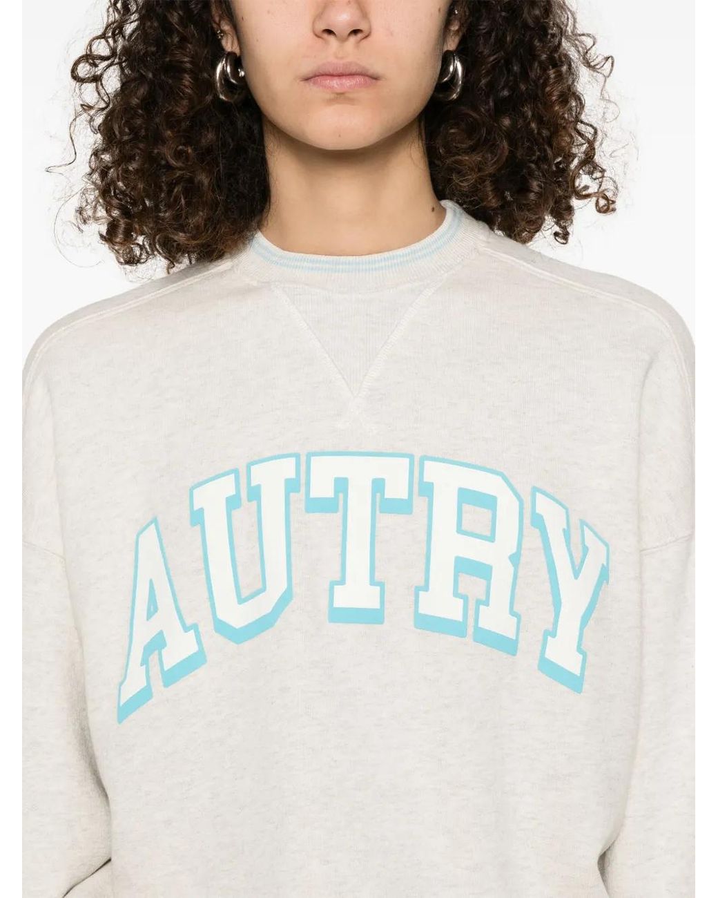 Autry White Logo-Stamp Sweatshirt