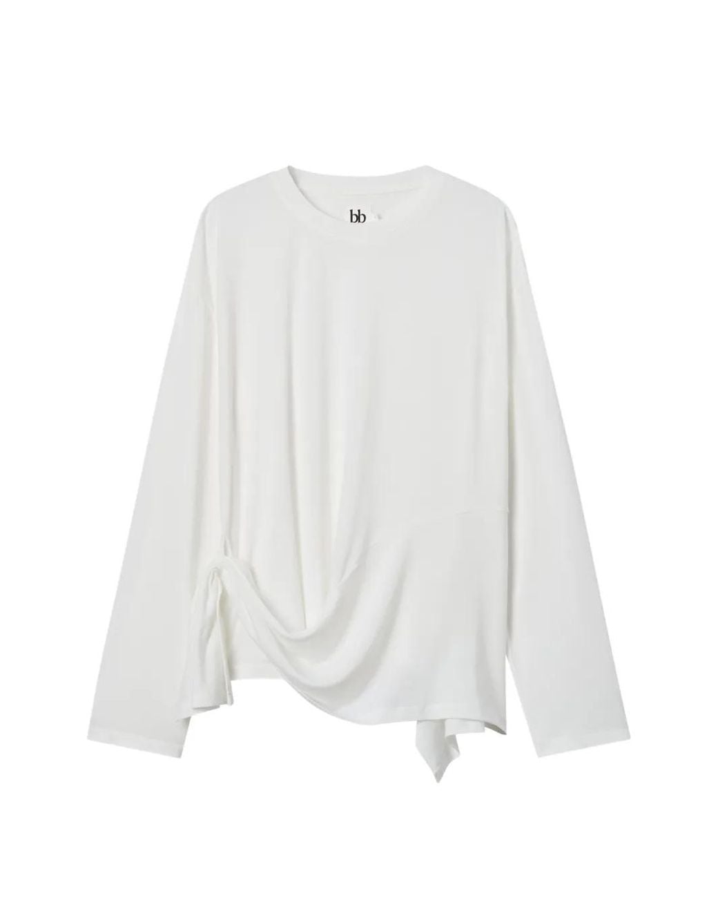 B+ AB White Asymmetric Knot Top