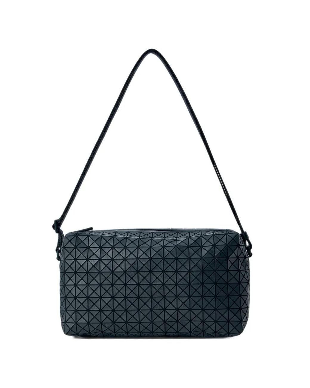 Issey Miyake Blue Geometric-Pattern Shoulder Bag