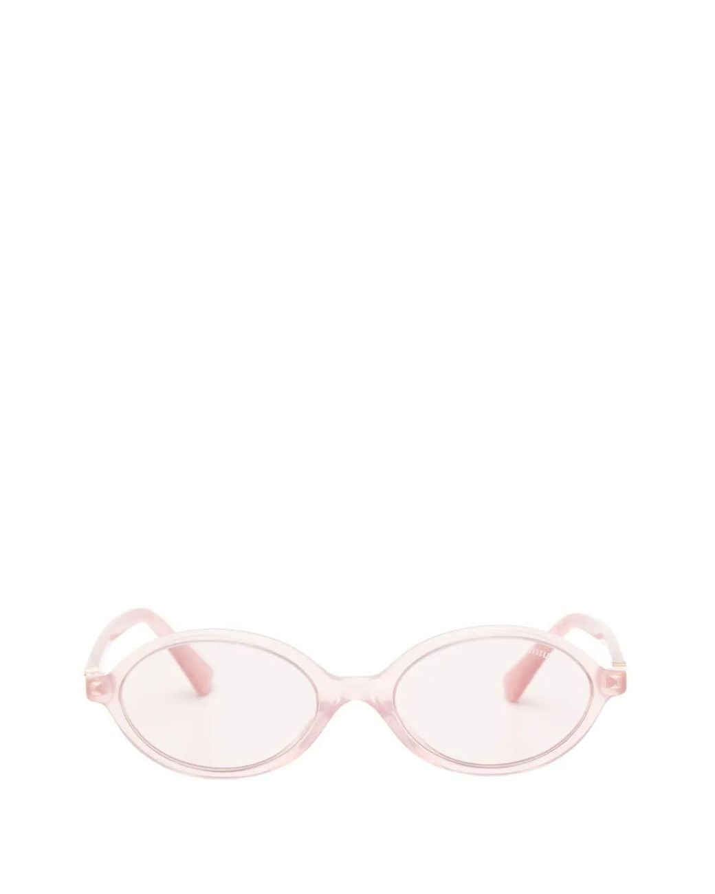 Miu Miu Pink Oval-Frame Sunglasses