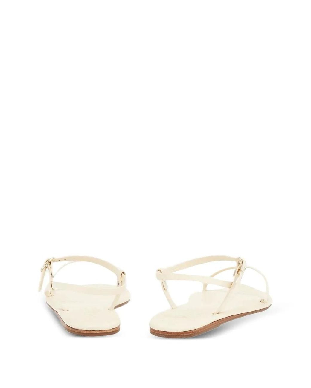 Ancient Greek Sandals White Filothei Buckle-Fastening Sandals