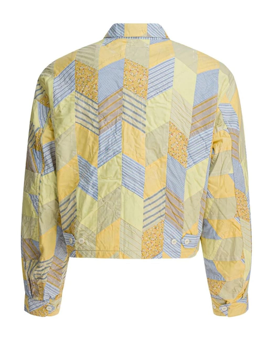 Kapital Yellow Patchwork Zip-Fastening Jacket for men