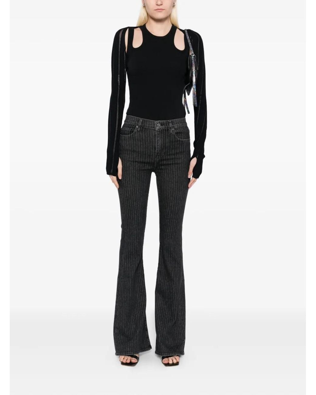 FRAME Black Flared Jeans