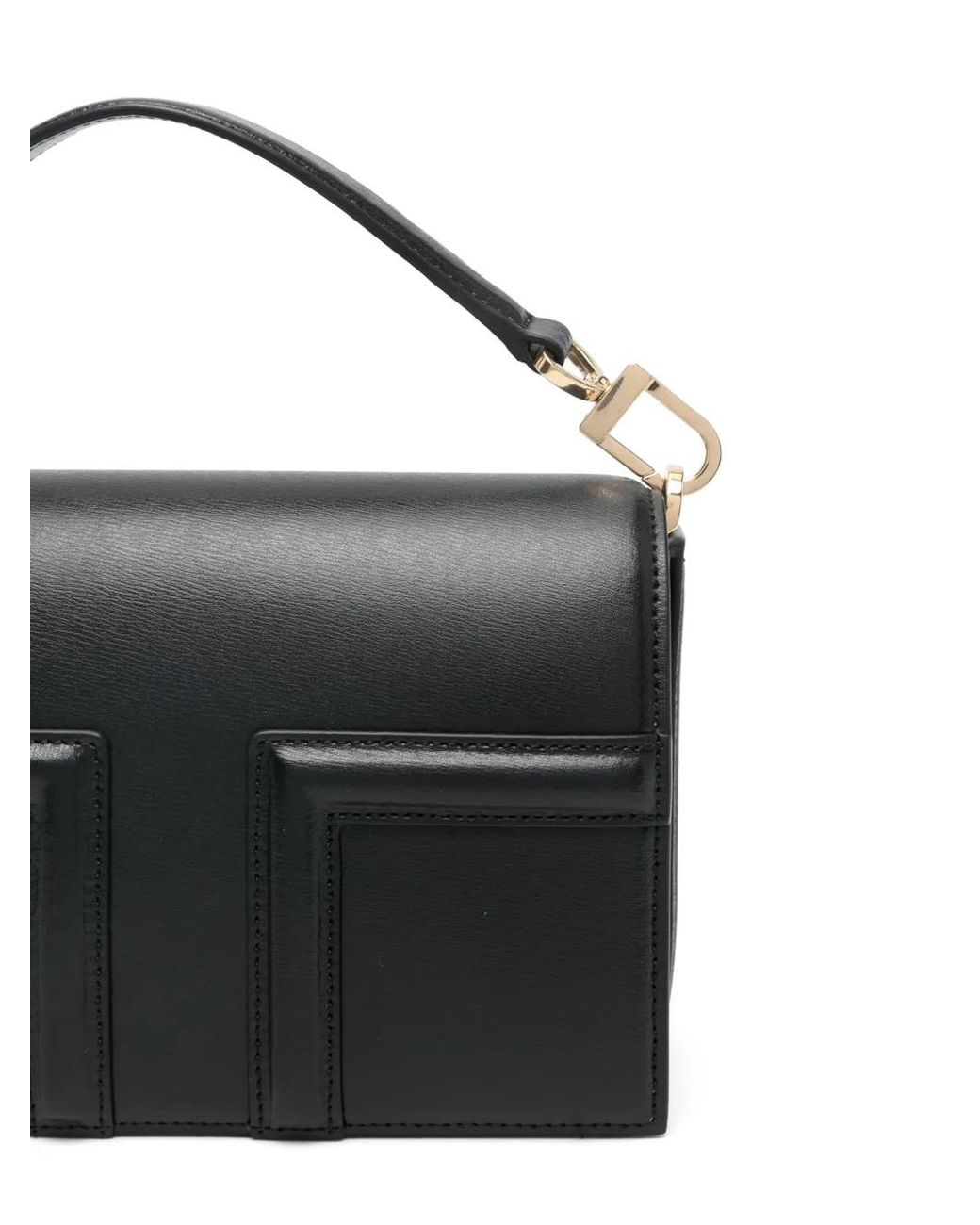 Totême  Black Mini T-Flap Leather Bag