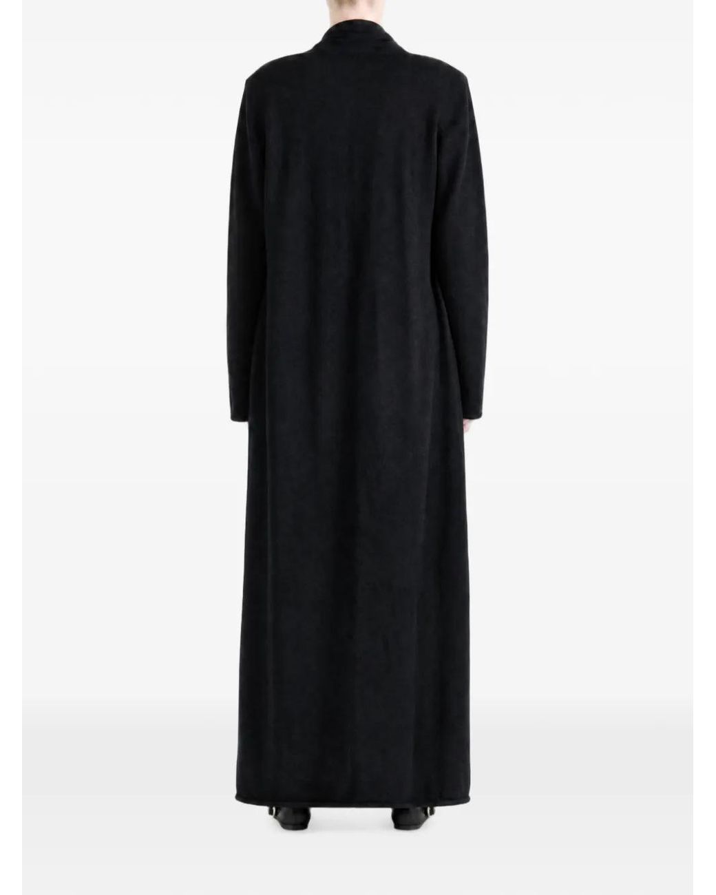 Frenckenberger Black Cardigan Ouvert À Col Châle