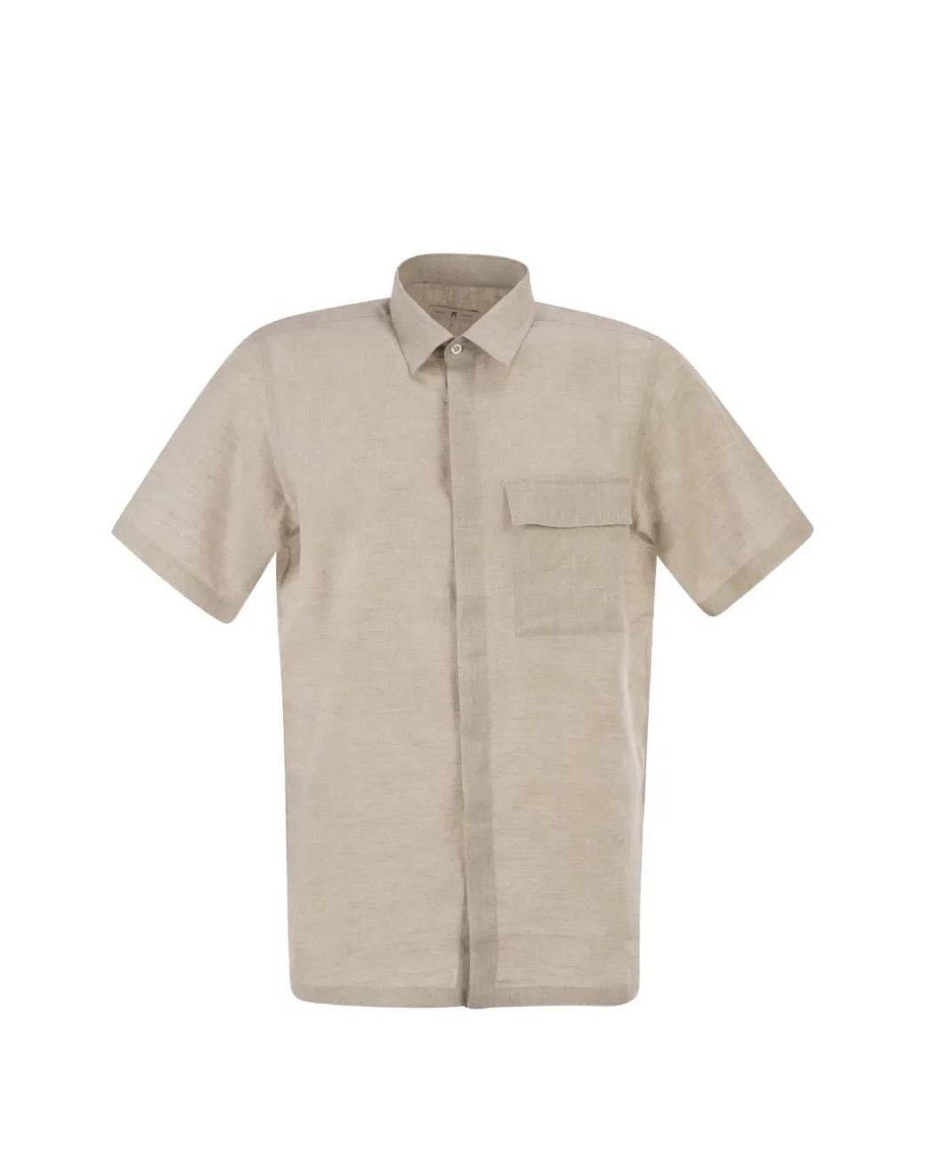 PT Torino Gray Short-Sleeved Shirt for men