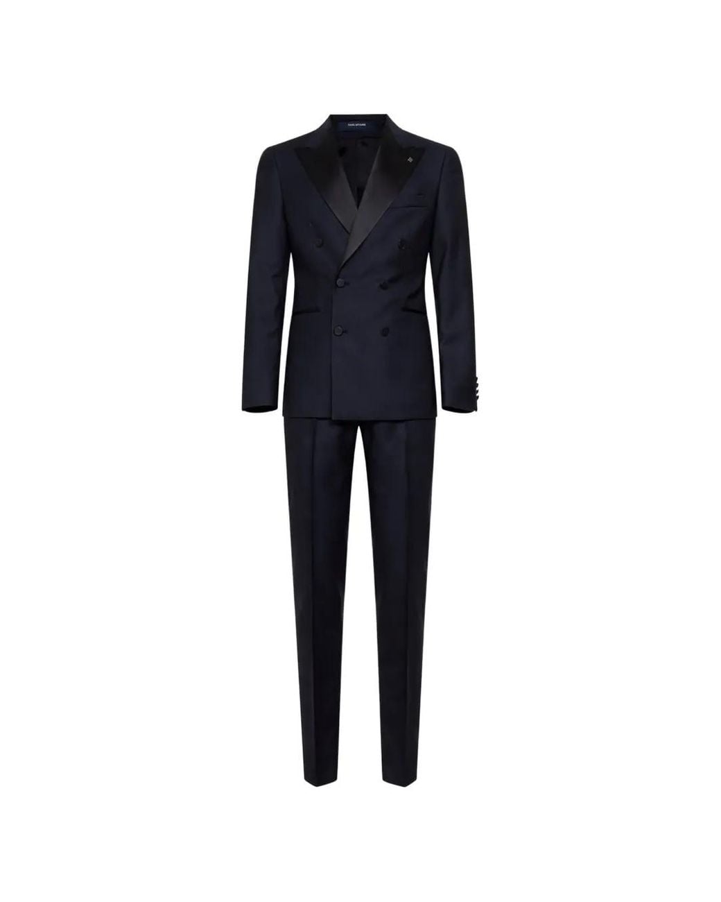 Tagliatore Blue Double-Breasted Jacquard Suit for men