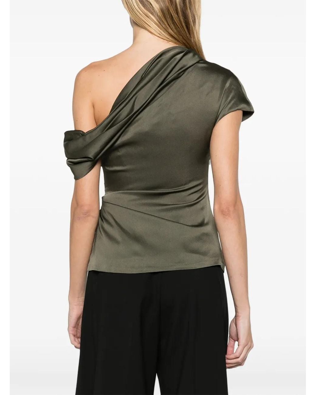 Jonathan Simkhai Green Phoebe Draped Top