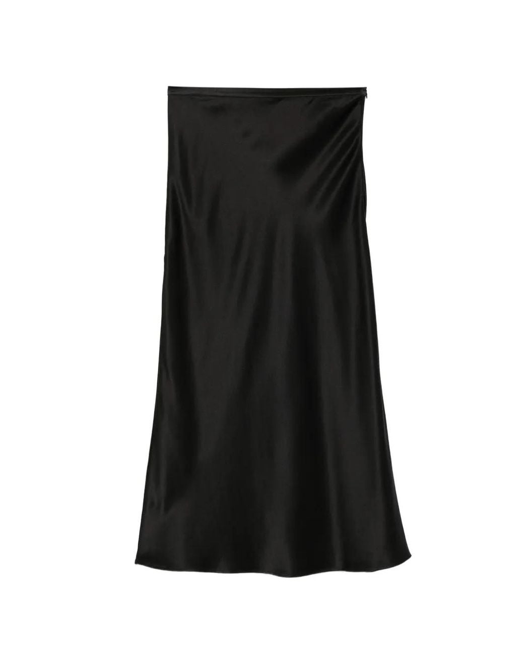 Bompard Black Zip-Fastening Midi Skirt
