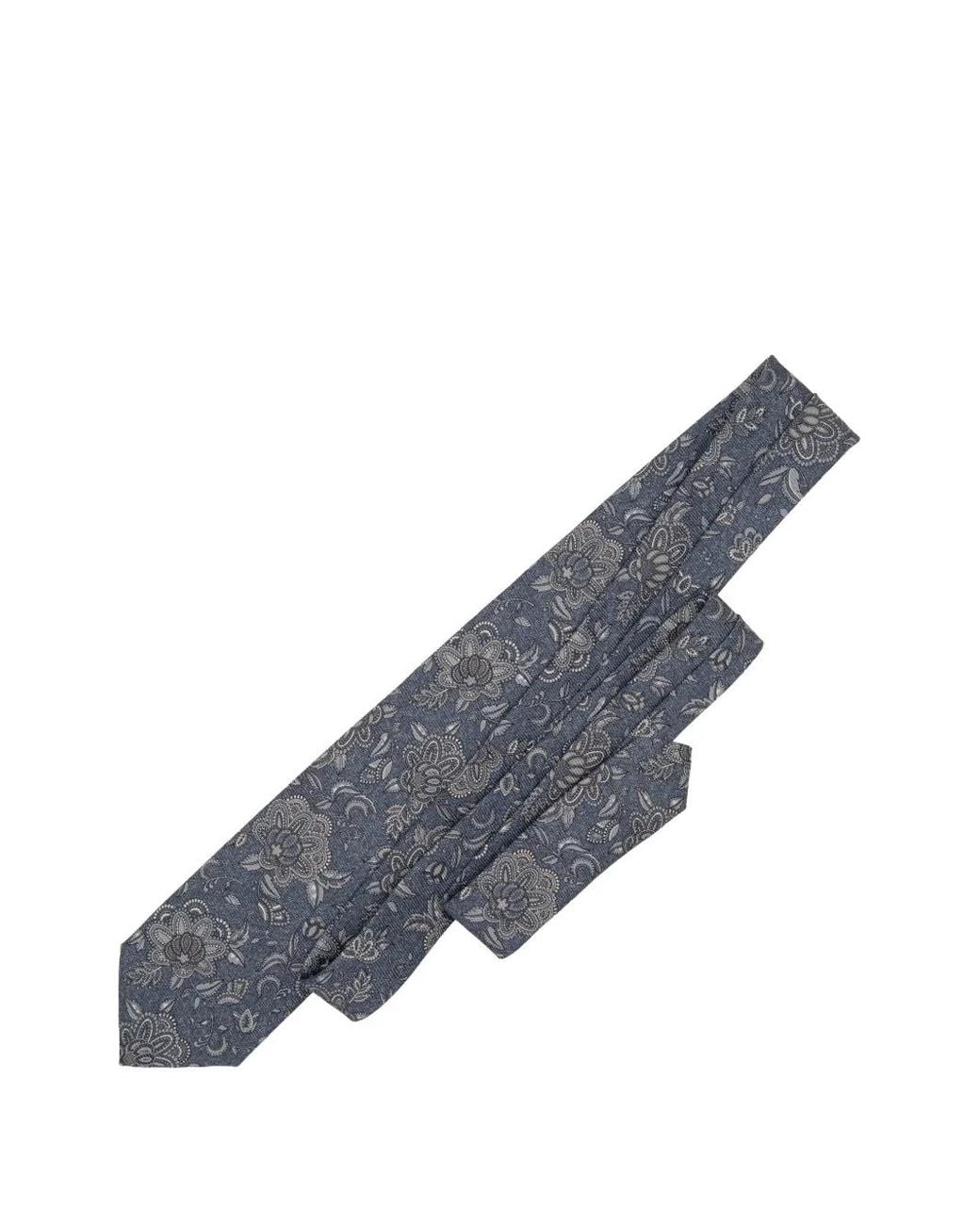 Elizabetta Gray Sartori Floral-Print Silk Tie for men